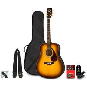 F335 Yamaha 197881404673 Acoustic Guitar Pack Tobacco Brown Sunburst