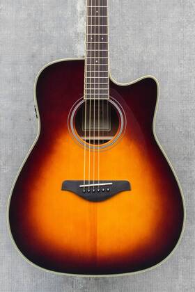 19829 Yamaha Fgc-ta Transacoustic Brown Sunburst