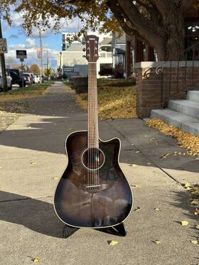 A1myam Yamaha A1m Dreadnought Cutaway - Transparent Black