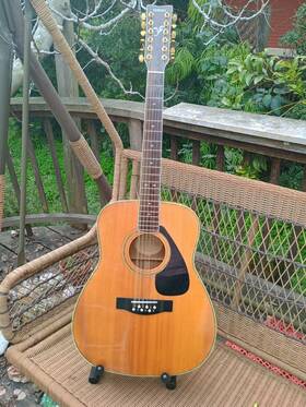 Fg-460s-12a Yamaha 12-string Guitar Low Action Plays Like Butter Beautiful