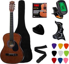 Ymc 445016018022 38 Inch Coffee Beginner Acoustic Guitar Starter Package Student With Gig