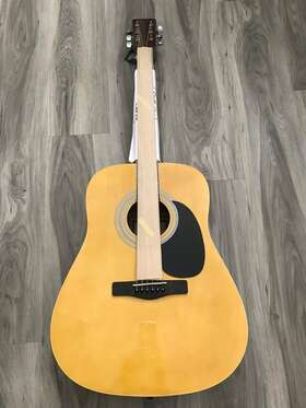 Zad01pkn Zager Easy Play Custom Acoustic Guitar Model New With Chromatic Tuner