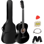 38" Acoustic Guitar Full Size Adult Black Includes Pick Accessoriies. Fixed Price $45.58.