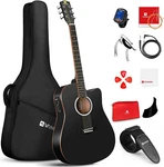 Acoustic Electric Guitar Bundle For Beginners Adults Teens Full Size Cutaway. Fixed Price $225.99.