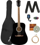 Fender FA-125 Dreadnought Acoustic Guitar Black W/ Gig Bag. Fixed Price $239.99.