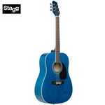 Stagg SA20D Full Size Student Dreadnought Acoustic Guitar - Blue. Fixed Price $159.99.