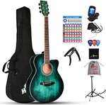 40 Inches Acoustic Steel-string Guitar Beginner, Elegant Unique Color Design (bl. Fixed Price $209.99.