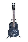 National Reso-phonic Tricone Polychrome Acoustic Guitar Black + Case. Fixed Price $3250.00.