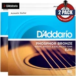 2-PACK D'addario EJ16 Phosphor Bronze Acoustic Guitar Strings Light 12-53. Fixed Price $22.99.
