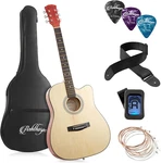 41-INCH Beginner Cutaway Acoustic Guitar Package (natural), Full Size Basic Star. Fixed Price $131.99.