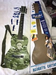 2019 Jazwares First Act Discovery 30" Acoustic Guitar Green Camoflauge Euc. Fixed Price $75.00.