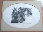 Stefan Martin Etching Ap Artist's Proof Hand Signed Wild Night Animals Beasts. Fixed Price $95.00.