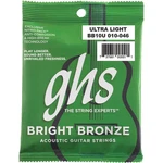 Ghs BB10U 80/20 Bronze Ultra Light Acoustic Guitar Strings. Fixed Price $8.54.