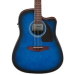 Ibanez PF50CE Dreadnought Acoustic-electric Guitar Transparent Blue Burst. Fixed Price $199.99.
