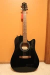 Johnson JG-650-TB Thinbody Acoustic Electric Cutaway Guitar Black. Fixed Price $90.00.