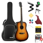 Donner 41 Inch Dreadnought Acoustic Guitar DAG-1S Bundle Sunburst. Fixed Price $259.99.
