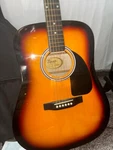 Fender Squier Dreadnought Acoustic Guitar With Hard Case - Sunburst. Fixed Price $95.00.