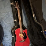 Takamine Series GD30CE-12 Wr 12-STRING Acoustic-electric Guitar Red W/ Case. Fixed Price $750.00.