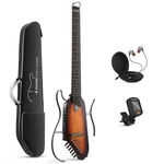 Donner Hush Acoustic Electric Travel Guitar For Silent Pratice With Headphone. Fixed Price $129.98.