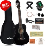 Beginner Acoustic Guitar 30IN Nylon String Kit With Bag Strap Tuner Black. Fixed Price $83.00.