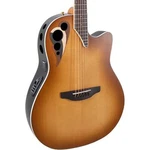 Ovation Celebrity Deluxe Acoustic Electric Guitar - Vintage Peach Burst Satin. Fixed Price $599.00.