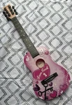 First Act Discovery Pink Love Rock Designer Acoustic Guitar. Fixed Price $19.00.
