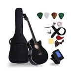41" Acoustic For Beginner Adult Full Size Cutaway Guitarra Bundle Set-.... Fixed Price $193.74.