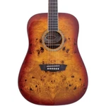 Washburn Dfbd Burl Dreadnought Acoustic Guitar, Poplar Top, Amber Fade. Fixed Price $299.00.