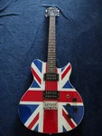 Def Leppard Lyon By Washburn Electric Guitar Works Except Bridge Pick Up. Fixed Price $258.00.