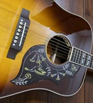 Vintage Sunburst Solid Spruce Top Acoustic Electirc Guitar With Flower Inlay. Fixed Price $284.00.