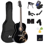 Winzz AF227A 39 Inches Concert Acoustic Acustica Guitar With Full Kit, Powerf.... Fixed Price $193.77.
