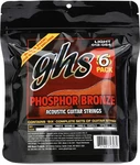 Ghs S325 Phosphor Bronze Light Acoustic Guitar Strings 6-PACK. Fixed Price $42.28.