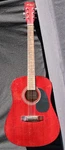 Hohner Red Cherry Finish Acoustic Guitar Model Hw 300 G/twr, Serial # 98098829. Fixed Price $100.00.