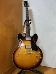 Semi-acoustic Electric Guitar Creek CTF-59 Aged Sunburst With Hard Case. Fixed Price $5920.00.