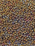 Vintage Antique Czech Glass Seed Beads Bright Metallic Gold Iris Ab C18-2. Fixed Price $7.00.