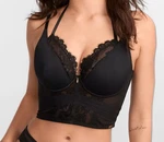 Pour Moi Black India Wild At Heart Longline Underwire Bra, 36B, New Unopened. Fixed Price $30.00.