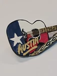 Austin Texas Travel Souvenir Magnet Acoustic Guitar State Flag Small Size. Fixed Price $7.80.