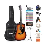 Adm Dreadnought Acoustic Guitar Kit With Free Lesson For Beginner Adult Teen .... Fixed Price $214.97.