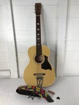 1970S Harmony Stella Acoustic Guitar W/ Case, Strap, Capo & Pick - Model H6128. Fixed Price $225.00.