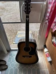 Jay Junior Brown Wooden 6-STRING Right-handed Acoustic Guitar With Pick. Fixed Price $125.00.