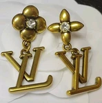 Louis Vuitton La Fleur Blossom, Crystal Lv Monogram Earrings. Fixed Price $79.00.