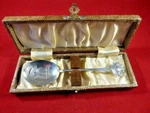 Antique Silver Spoon - The "mayflower Ship" With Case By Martin Hall & Co. 1893. Fixed Price $167.91.