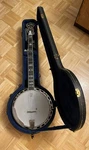 Deering Calico 5 String Banjo With Hard Case Korg GT-6 Tuner, Capo, Finger Picks. Fixed Price $3200.00.