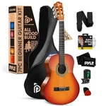 Pyle 36" Beginner Acoustic Guitar Kit, 3/4 Junior Instrument (cherry Sunburst). Fixed Price $89.49.
