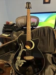 Luna Fauna Phoenix Acoustic/electric Guitar - Black Open Box. Fixed Price $550.00.