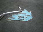 Kentucky State Map Vintage Silvertone Enamel Travel Charm Pendant 2.4G. Fixed Price $6.50.