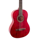 Valencia 200 Series Full Size Classical Acoustic Guitar Transparent Wine Red. Fixed Price $129.99.