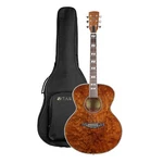 Antique Jumbo Body Acoustic Guitar Quilted Maple Neck Natural. Fixed Price $259.99.