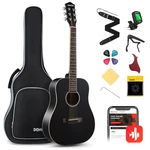 Donner Acoustic Guitar For Beginner Adult 36'' Dreadnought Inches, Black. Fixed Price $232.99.