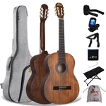 Classical Guitar Inch 4/4 Adult Brown Winzz AC-H10L-39 Beginners. Fixed Price $179.99.